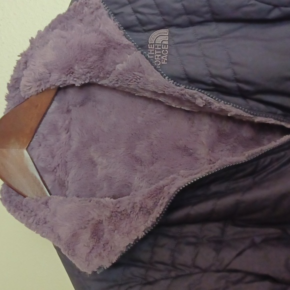 The North Face Mossbud Insulated Reversible Puffer Jacket Size M Packable Plum - Picture 3 of 14